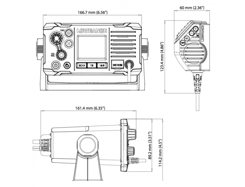 Lowrance Link6 Marine VHF Radio Distress button DSC NMEA0183